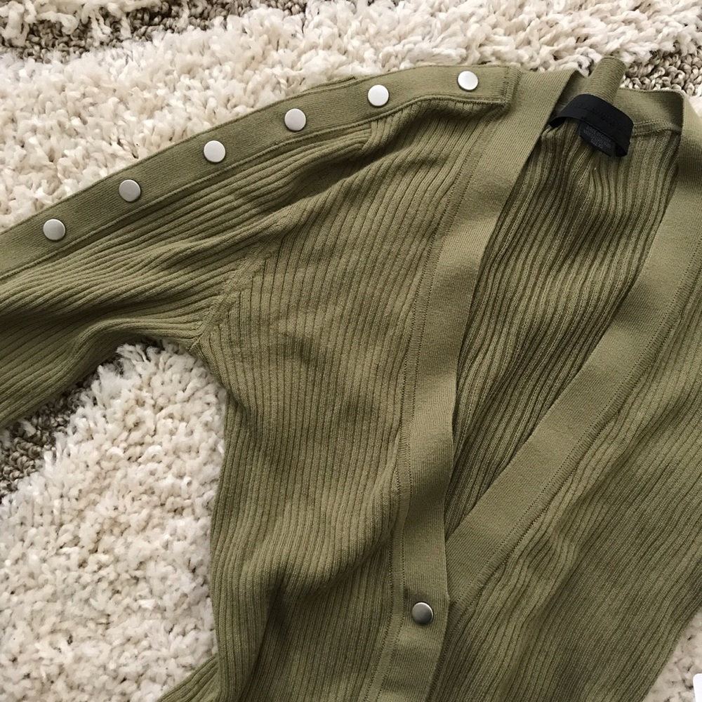 Final.Alexander Wang Snap Button Fitted Cardigan - image 5